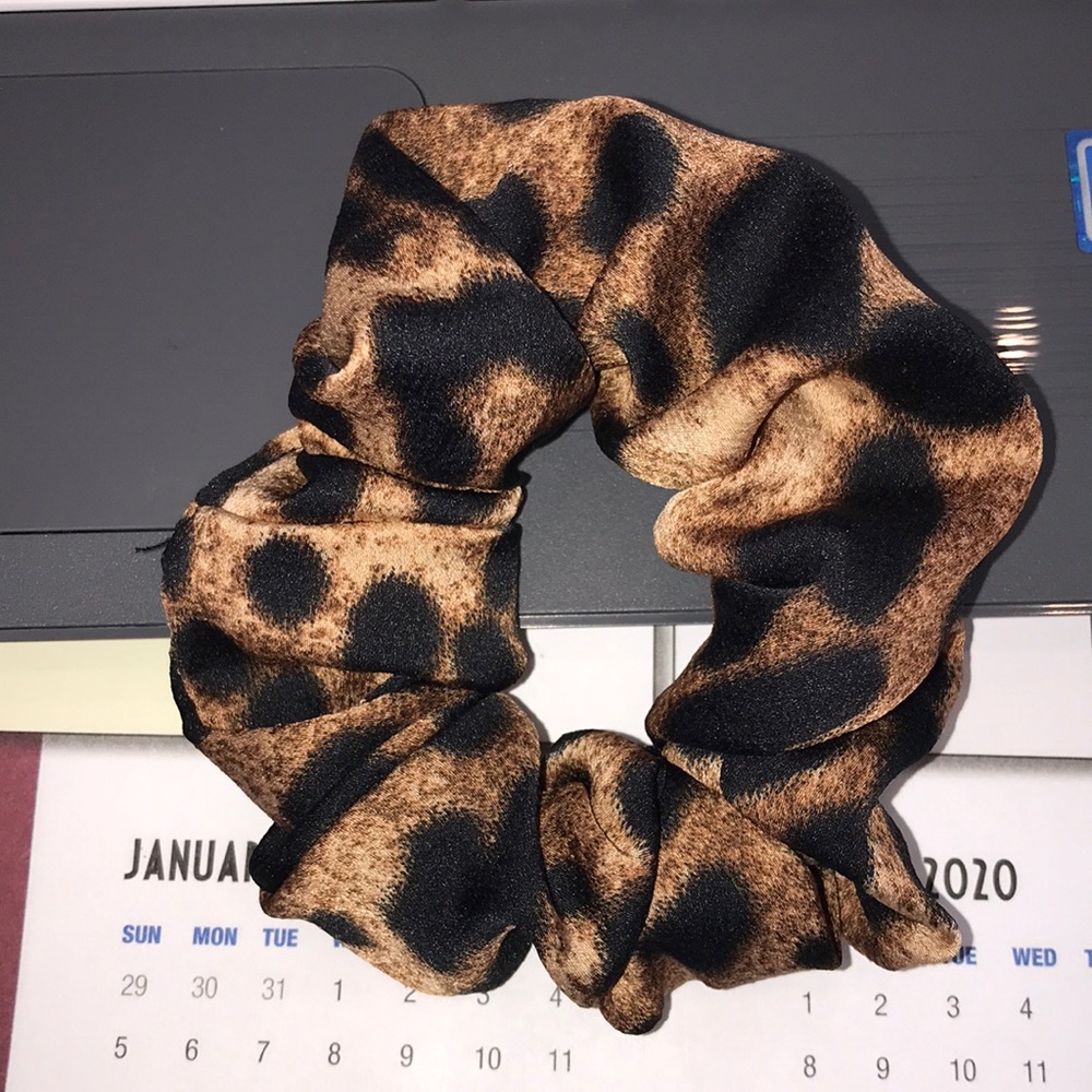Cheetah print scrunchie